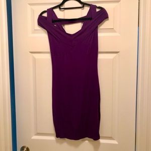 Boohoo Pretty Purple Off the Shoulder with Second Strap Dress Mini NWOT size 10